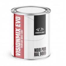 Peinture NOIR PUR Base MAT RAL 9005 à revernir 4KG